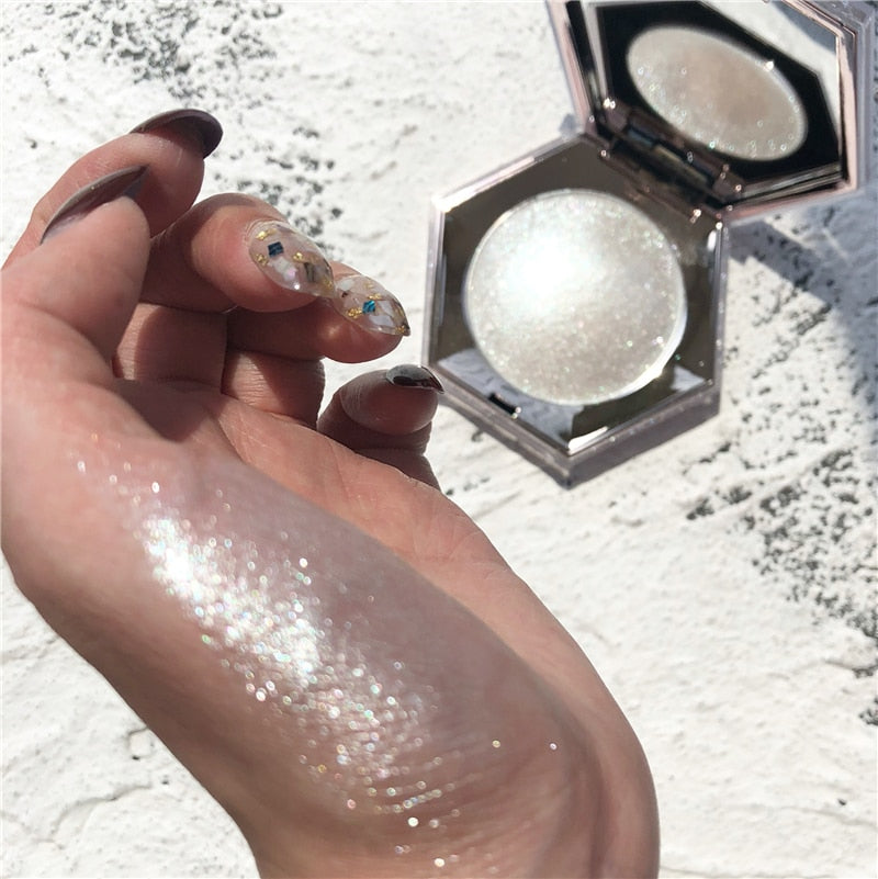 3D Face Body Highlighter Palette Diamond Star Glitter Shimmer Highlighter Makeup Contour Metallic Highlight Bronzer Cosmetic