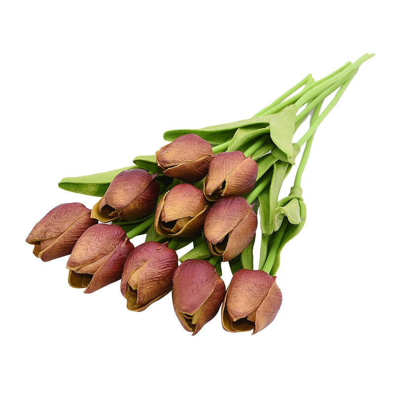 5/10pcs Artificial Tulips Flowers Home Garden Decoration Real Touch Flower Bouquet Birthday Party Wedding Decoration Fake Flower