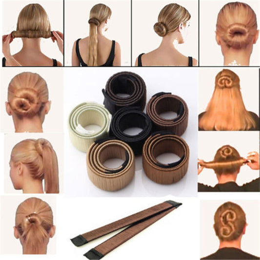 Bun Maker Magic Hair Donut Styling Tools Crown Shapers Easy Making Natural Look Firmly hold Synthetic Hair Material Ballet Bun