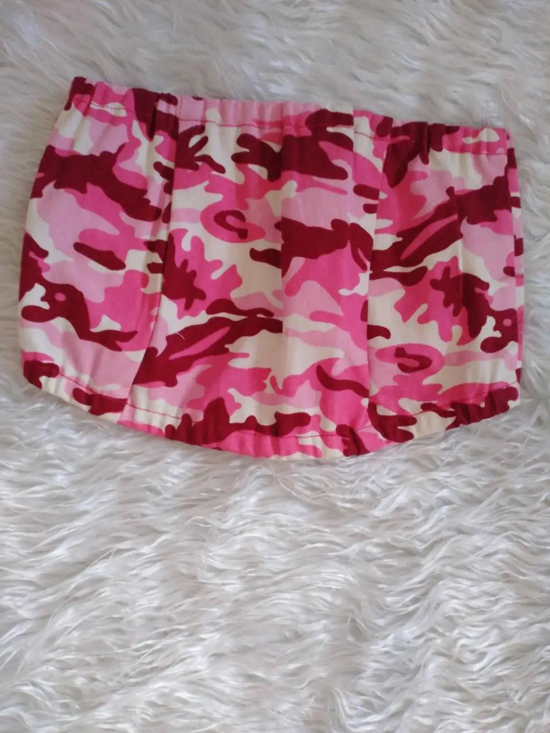 Women Sexy Short Two Piece Set Boob Tube Crop Tops and Biker Shorts 2 Piece Set Pink Camouflage Bodycon Matching Sets Plus Size