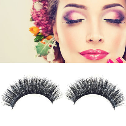 New Arrival 1 Pair Luxurious Beauty 100% Horsehair Thick Long Eye Lashes 3D False Eyelashes Women Beauty Fake Eyelashes
