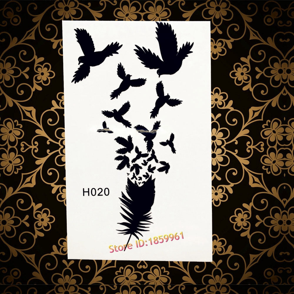 Hot Halloween Style Flash Tattoos Men Women Arm Makeup AF182 Black Blue Evil Skull Death Waterproof Temporary Tattoo Paper Paste