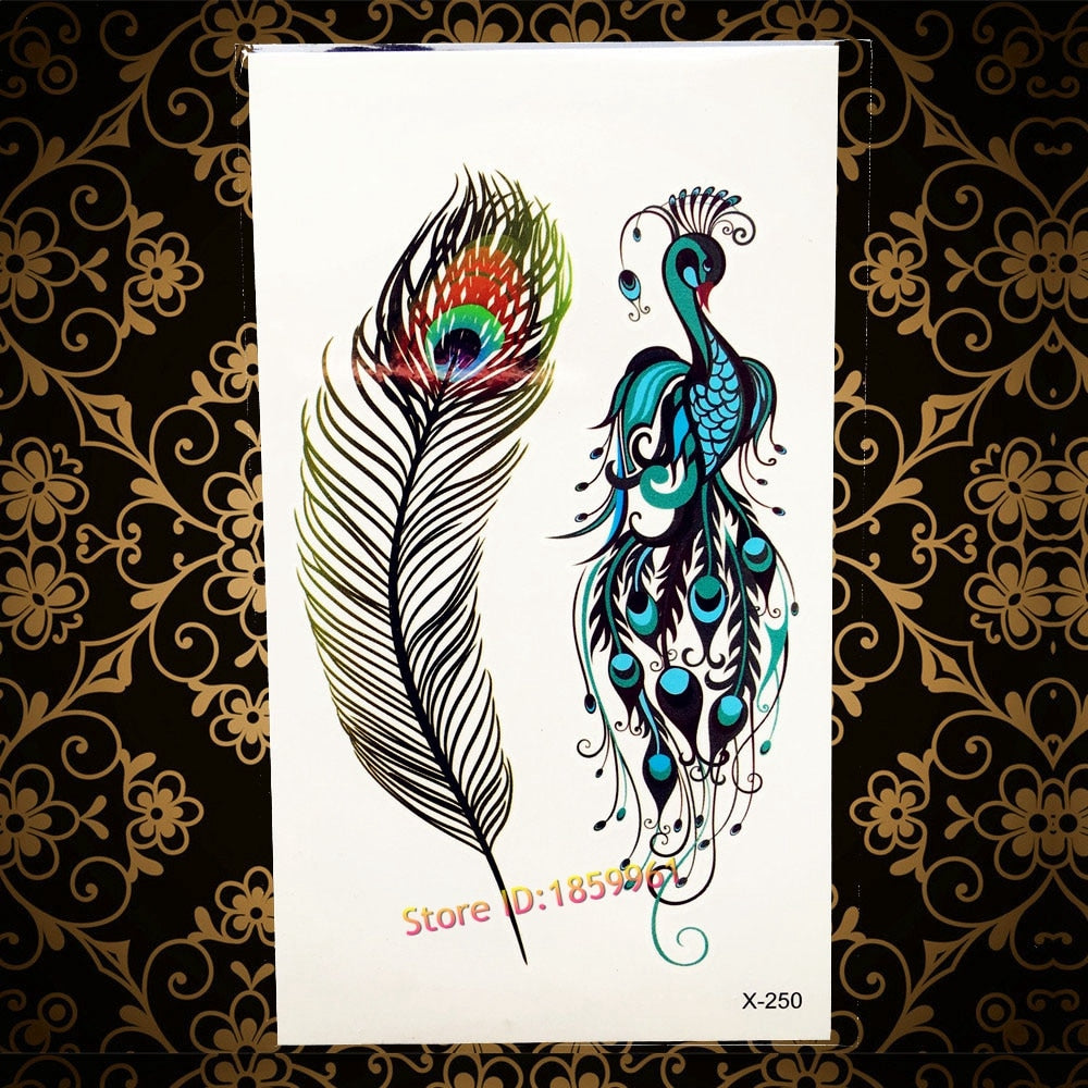 Hot Halloween Style Flash Tattoos Men Women Arm Makeup AF182 Black Blue Evil Skull Death Waterproof Temporary Tattoo Paper Paste