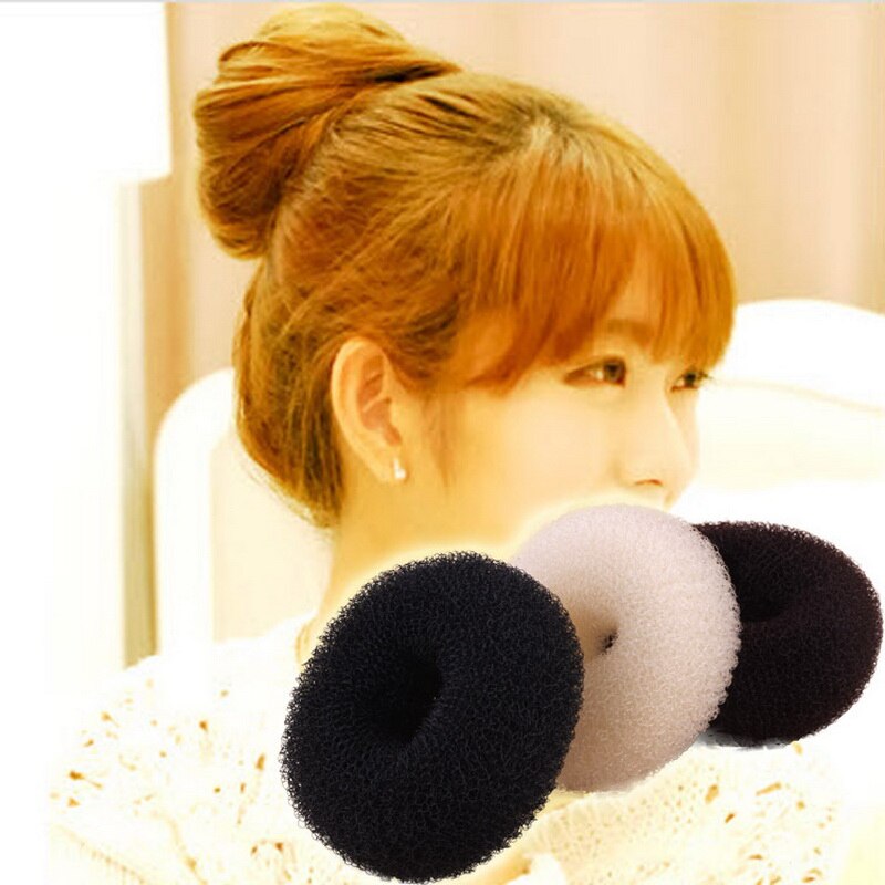 Black/Brown/Ivory 1PC Elegant Women Ladies Girls Magic Shaper Donut Hairbands Bun Fashion Hair Styling Tool Accessories