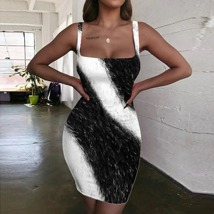 qgtao  Pigment Dress Women Graffiti Ladies Dresses Rose Pink Bodycon Dress Street Sundress Womens Clothing Party Vintage Beach