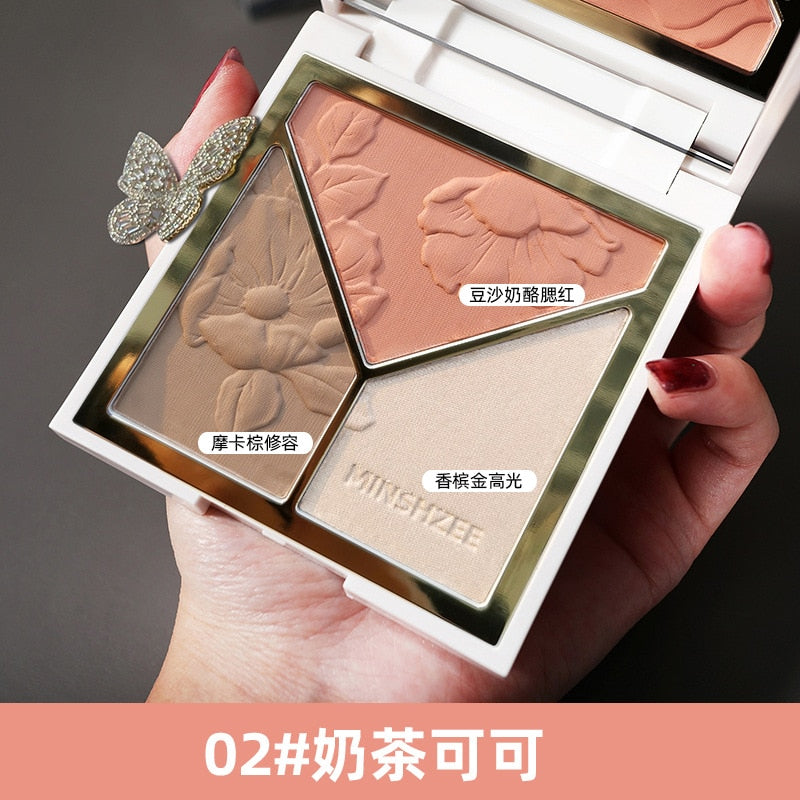 Makeup Highlighter Palette HighGloss Texture Contour Palette Base Illuminator Highlight Face Bronzer Cheek Blush Powder Cosmetic