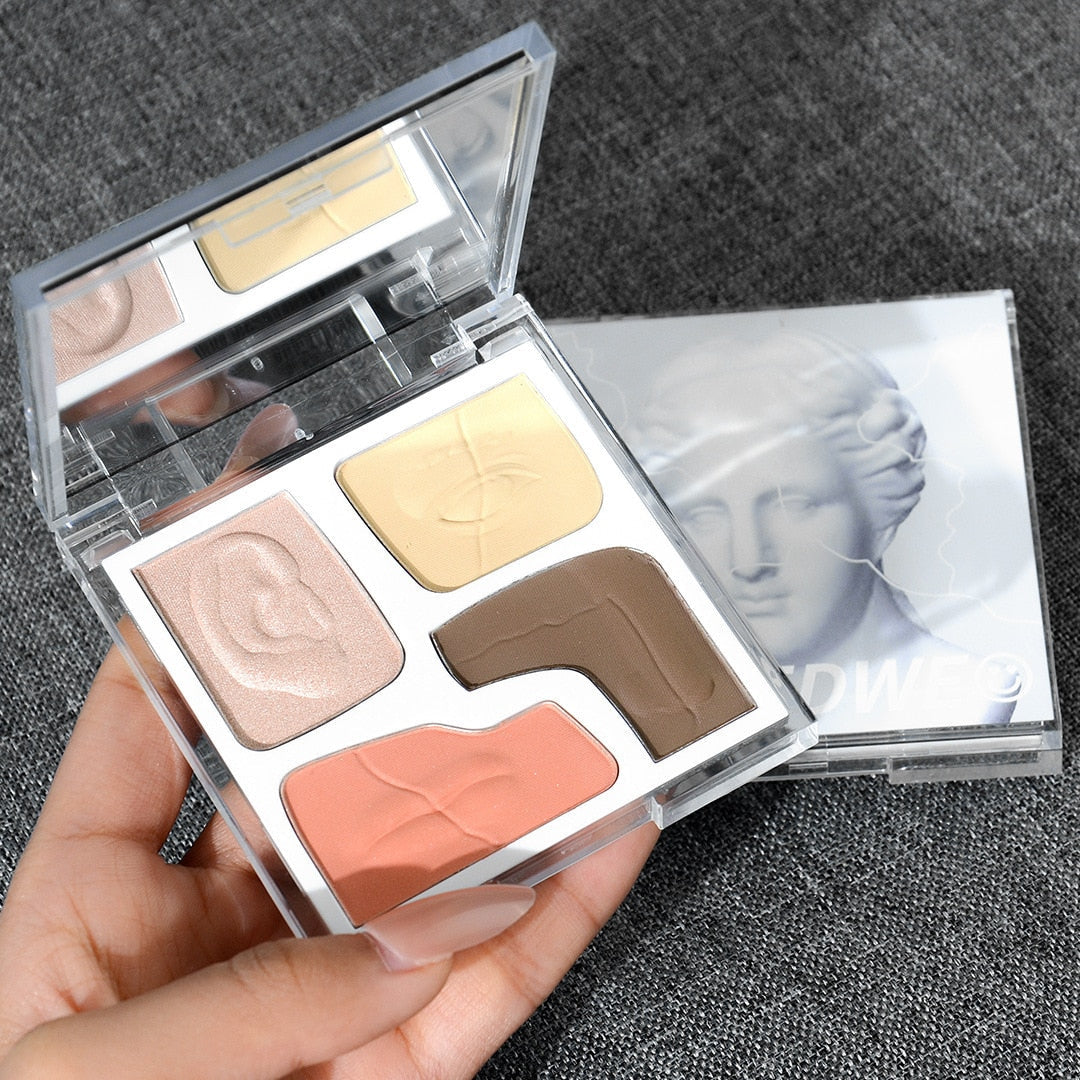 Makeup Highlighter Palette HighGloss Texture Contour Palette Base Illuminator Highlight Face Bronzer Cheek Blush Powder Cosmetic