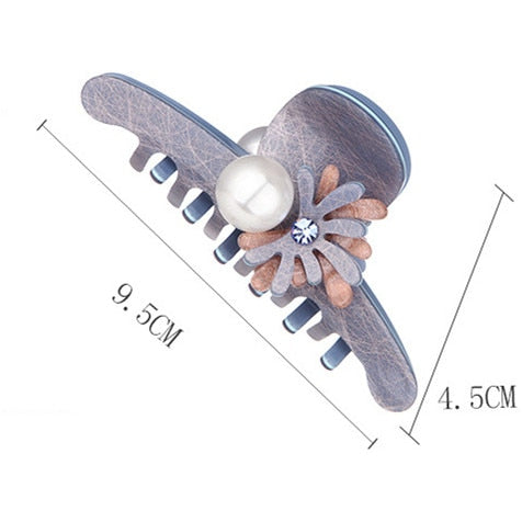 Acetate Camellia Hair Claw Clip Clamp For Women Girl Flower Handmade French Fashion Head Accessories Mujer Wholesale