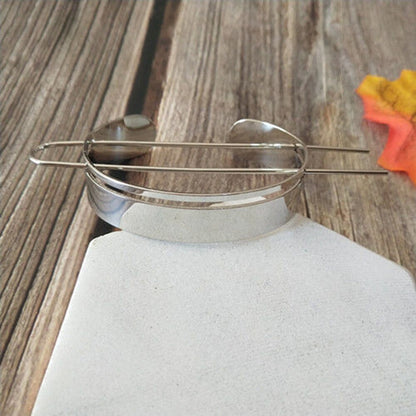 Alloy Round Hairpins Bun Cuff Vintage Leaf Hair Stick Set Bun Holder Women Hair Accessories Retro Hair Pins