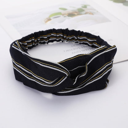 Women Cross Solid color Hair Bands Girls Print Flower Headbands Fashion Turban Make up Hair Accessories FD127