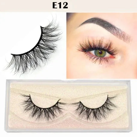 qgtao Mink Eyelashes 3D Mink Hair False Eyelashes Natural Thick Long Eye Lashes Fluffy Makeup Beauty Extension Tools