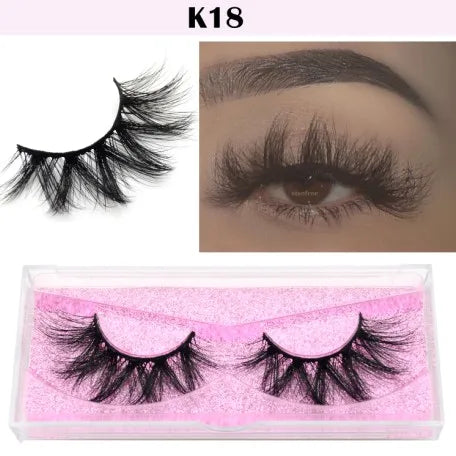 qgtao Mink Eyelashes 3D Mink Hair False Eyelashes Natural Thick Long Eye Lashes Fluffy Makeup Beauty Extension Tools