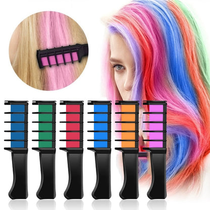 Disposable Hair Coloring Comb 9 Colors Temporary Party Hair Dye Comb Mild Safe Hair Dyeing Shampoo For All Hairs TSLM2