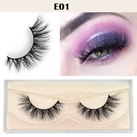 qgtao Mink Eyelashes 3D Mink Hair False Eyelashes Natural Thick Long Eye Lashes Fluffy Makeup Beauty Extension Tools