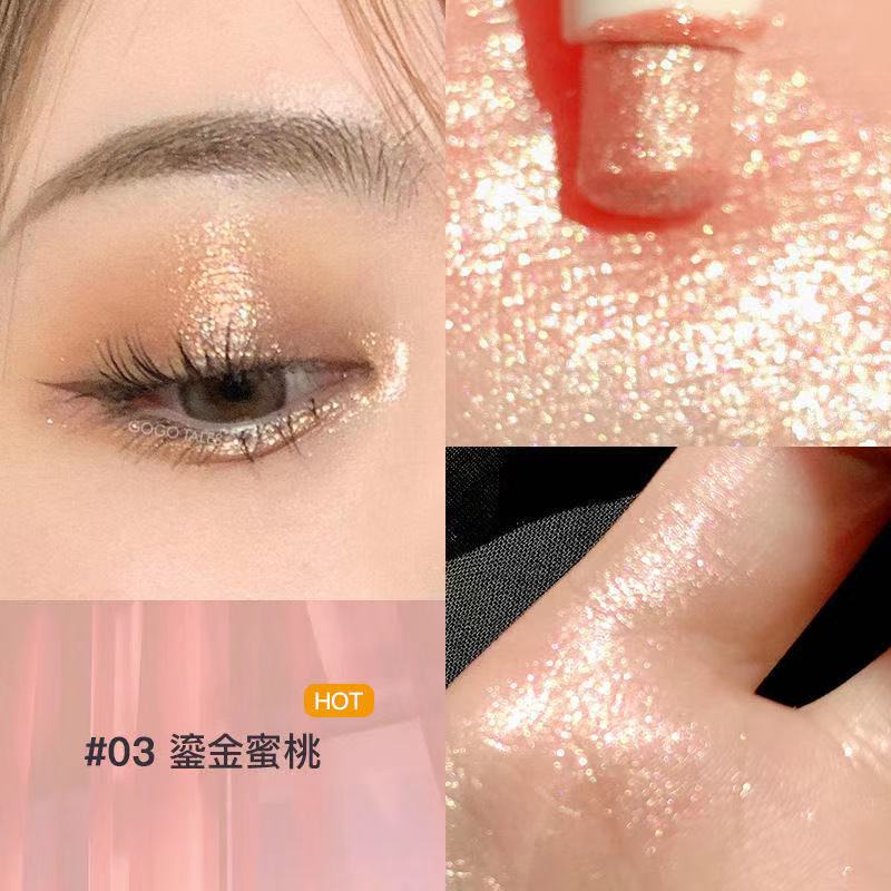 Glitter Diamond Eyeshadow Pencil Metallic Shimmer Highlighter Stick Pigmented Makeup Eyeshadow Stick Cosmetic Eye Liner Pencil