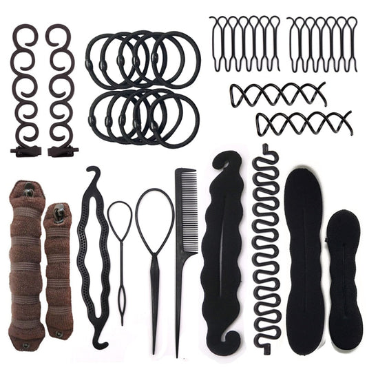 Magic Donut Bun Maker DIY Women Hair Accessories Braid Styling Hairpins Barrettes Twist Hair Clips Hairstyle Braiding Tools