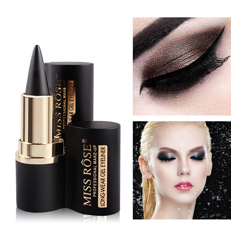 Waterproof Black Eyeliner Cream Long Lasting Matte Quick Drying Eye Liner Gel Easy To Wear Eyeliner Pen Eyes Makeup Cosmetic 1PC