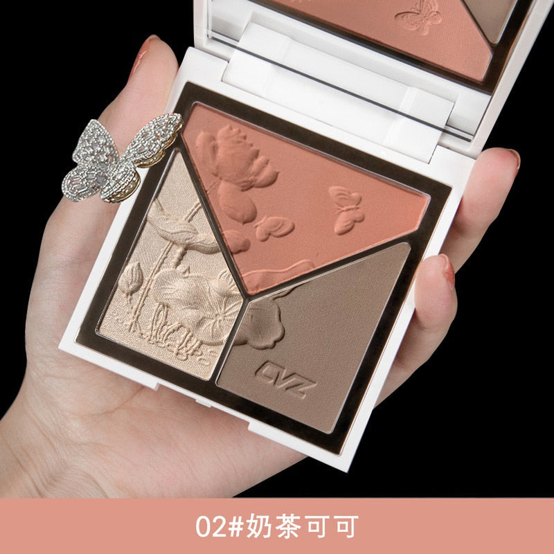 Makeup Highlighter Palette HighGloss Texture Contour Palette Base Illuminator Highlight Face Bronzer Cheek Blush Powder Cosmetic