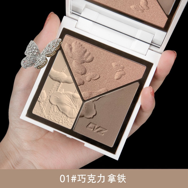 Makeup Highlighter Palette HighGloss Texture Contour Palette Base Illuminator Highlight Face Bronzer Cheek Blush Powder Cosmetic