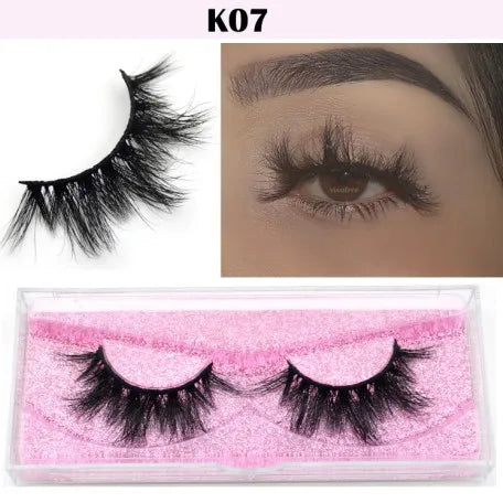 qgtao Mink Eyelashes 3D Mink Hair False Eyelashes Natural Thick Long Eye Lashes Fluffy Makeup Beauty Extension Tools