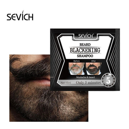 Beard Shampoo Dye Dye Shampoo Cover Plant Fast Hair Dye 5 Minutes Blackening Beard Herb Natural Faster Soft TSLM1