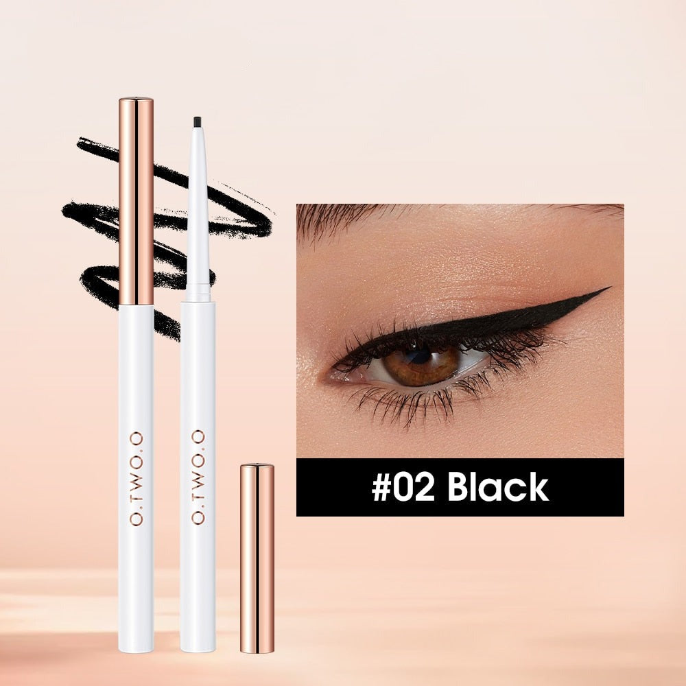 Eyeliner Gel Pencil Eye Liner Pen 4 Colors 1.0MM Ultra-fine Smooth Waterproof White Brown Eyeliner Pen Makeup for Eyes