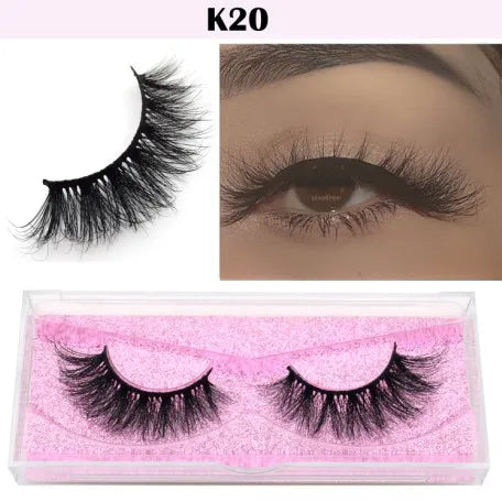 qgtao Mink Eyelashes 3D Mink Hair False Eyelashes Natural Thick Long Eye Lashes Fluffy Makeup Beauty Extension Tools