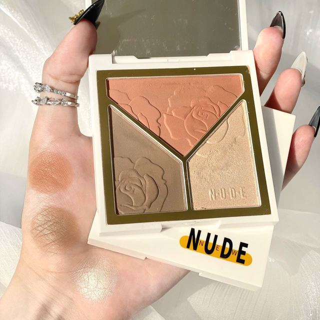 Makeup Highlighter Palette HighGloss Texture Contour Palette Base Illuminator Highlight Face Bronzer Cheek Blush Powder Cosmetic