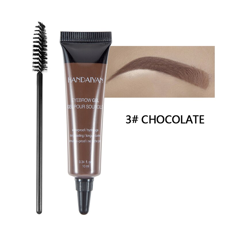 6 Color Henna Eyebrow Gel Cream Women Makeup Microblading Eyebrows Tint Eyebrows Waterproof Tattoo Pen Brush Kit Dye Cosmetics