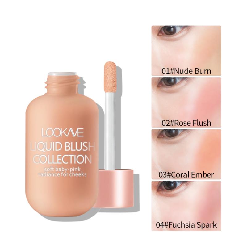 Liquid Blush Naturally Brightens Skin Tone Without Makeup Waterproof Liquid Blush Long-lasting Matte Make Up Natural Cheek TSLM1