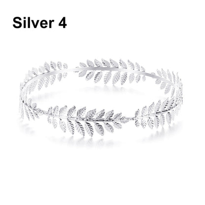 Retro Gold leaf wedding roman bride greek women hair accessories bride head jewel headband head tiaras crown jewelry Hair Hoop