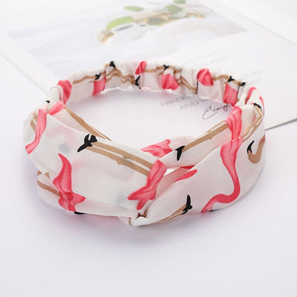 Women Cross Solid color Hair Bands Girls Print Flower Headbands Fashion Turban Make up Hair Accessories FD127