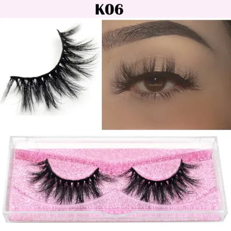 qgtao Mink Eyelashes 3D Mink Hair False Eyelashes Natural Thick Long Eye Lashes Fluffy Makeup Beauty Extension Tools