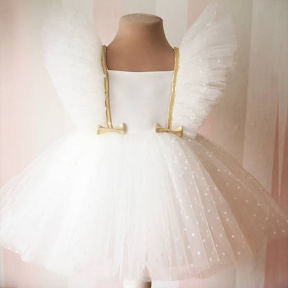Summer Lace Princess Dresses For Kids 1-5 Year Birthday Dress Flowers Girls Dress Children's Birthday Party Costume Infant Dress