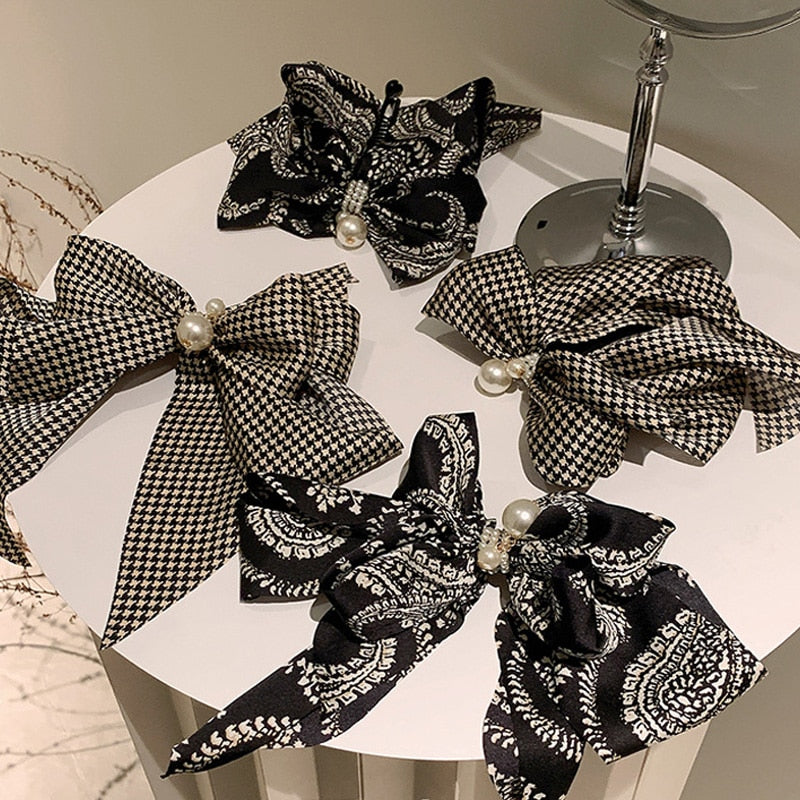 Wild Big Large Fashion Women Girls Hair Band Trendy Hairpin Casual Hair Clip Cute Ribbon Bow Ladies accessories Big Bow Barrette