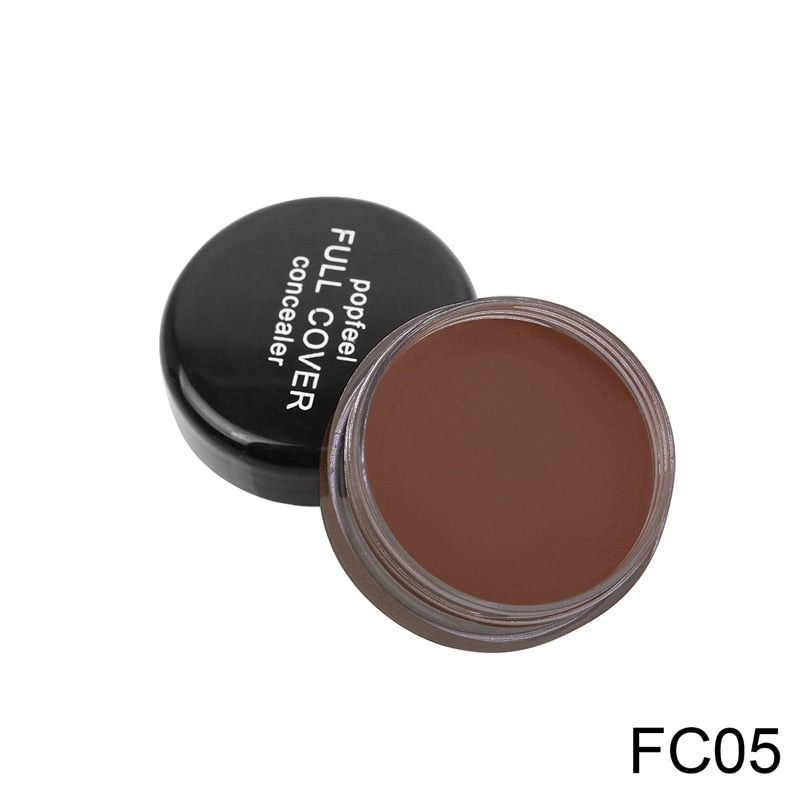 Concealer Foundation Cream Makeup Base Professional Full Coverage Freckles Cover Acne Spots and Dark Circles Facial Makeup