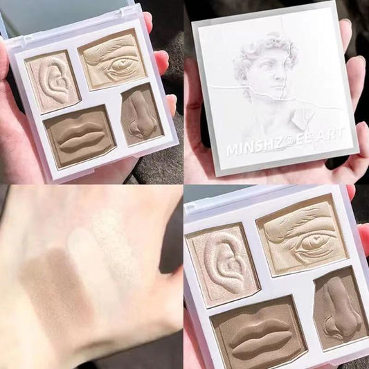 Makeup Highlighter Palette HighGloss Texture Contour Palette Base Illuminator Highlight Face Bronzer Cheek Blush Powder Cosmetic