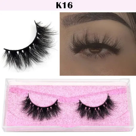 qgtao Mink Eyelashes 3D Mink Hair False Eyelashes Natural Thick Long Eye Lashes Fluffy Makeup Beauty Extension Tools