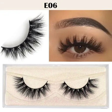 qgtao Mink Eyelashes 3D Mink Hair False Eyelashes Natural Thick Long Eye Lashes Fluffy Makeup Beauty Extension Tools