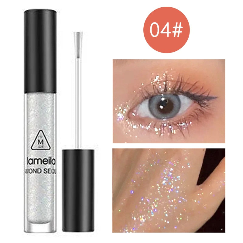 Diamond Glitter Eyeshadow Pallete Makeup Nude Shimmer Liquid Eyeshadow Glitter Mineral Pigment Long Lasting Cosmetics