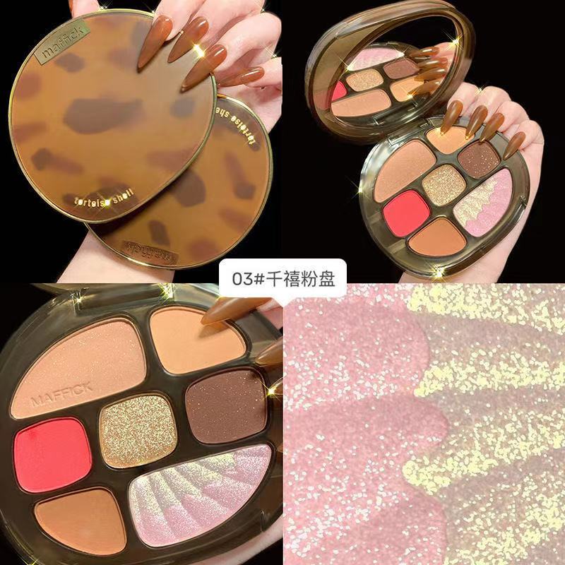 Shell Case 8 Color Metallic Diamond Eyeshadow Palette Glitter Shimmer Matte Pigmented Eyeshadow Palette Makeup Palette Cosmetic