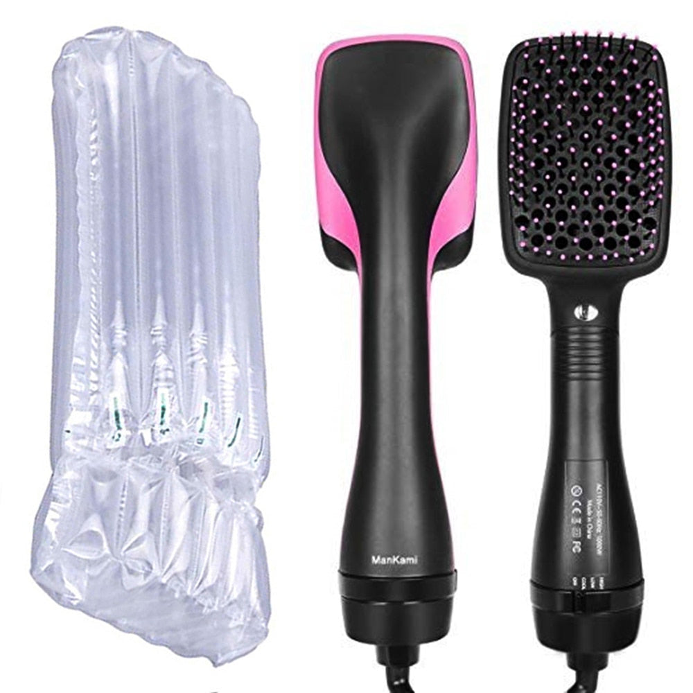 3 in 1 Negative Ion One Step Hair Dryer &amp; Volumizer Blower Anti-Static Hair Styler Hair Straightener Brush Drier Hairbrush