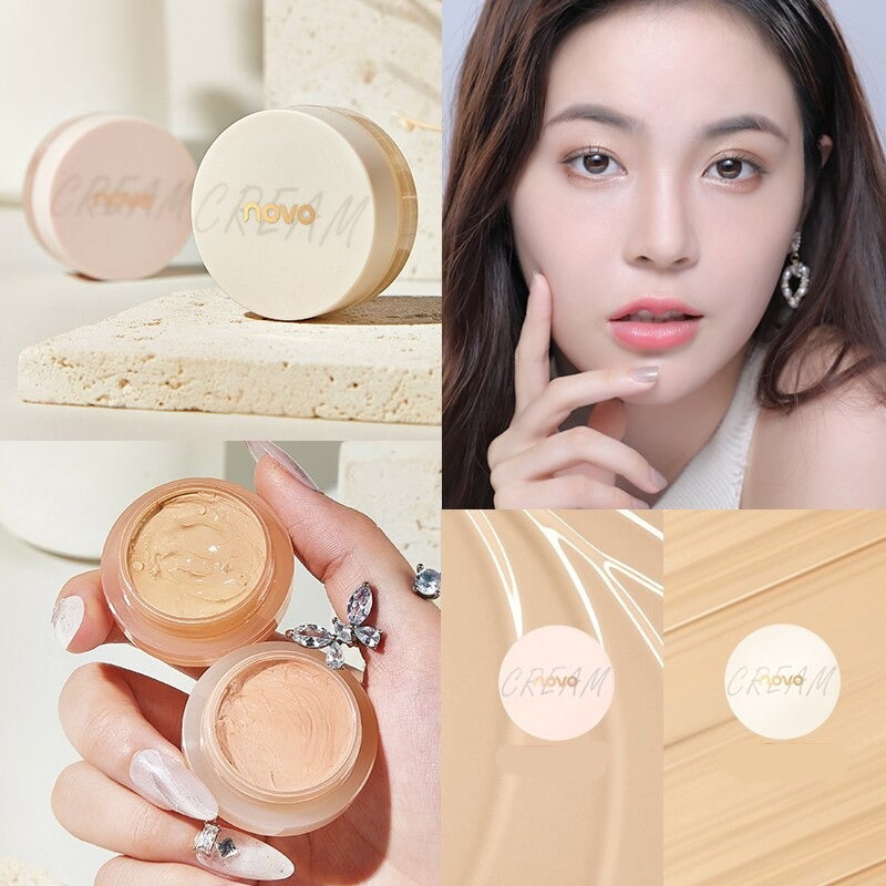 Natural Full Cover Base Concealer Cream Women Face Makeup Moisturizing Long Lasting Cover Dark Circles Acne Pores Cream Cosmetic