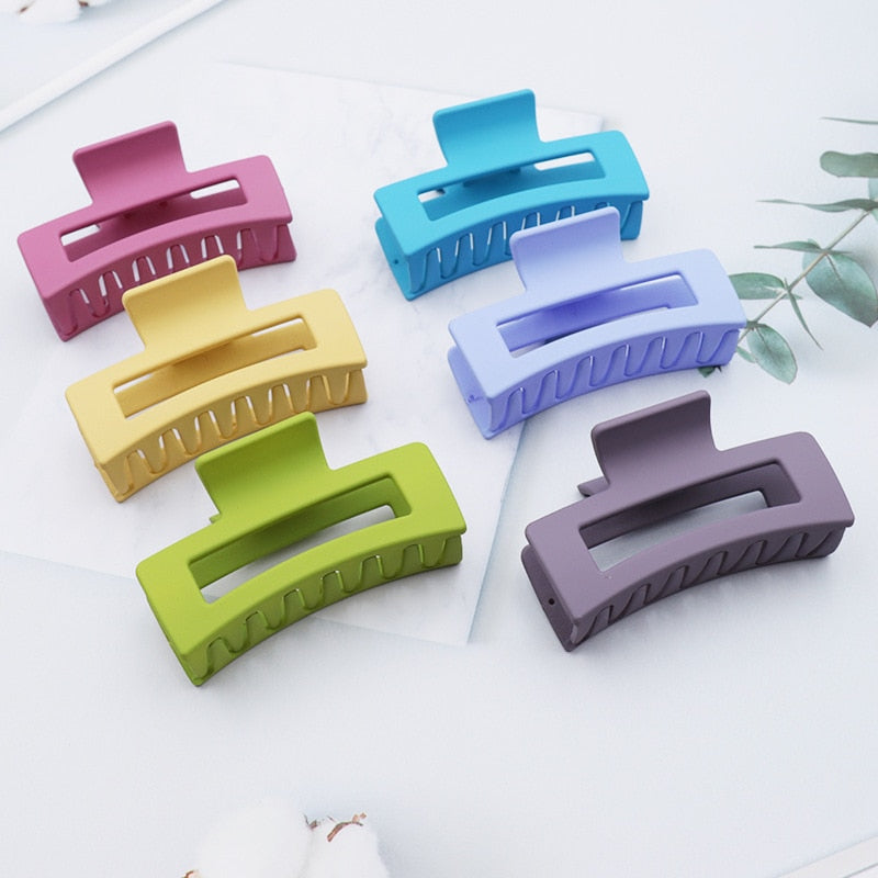 New Korean Women Girls Plastic Hair Claws Hair Clips Headwear Large Size Hairpin Crab Barrette Fashion Hair Accessories Ornament