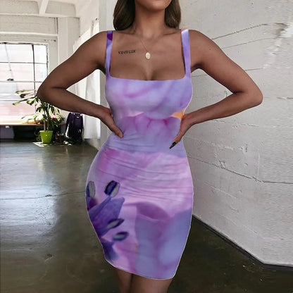 qgtao  Pigment Dress Women Graffiti Ladies Dresses Rose Pink Bodycon Dress Street Sundress Womens Clothing Party Vintage Beach