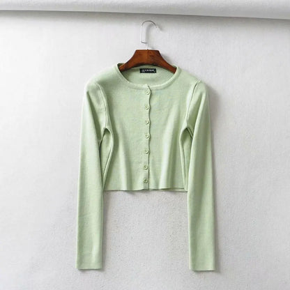 Cropped cardigan women black cardigans crop top long sleeve green cardigan vintage knit cardigans cute button up cardigan top