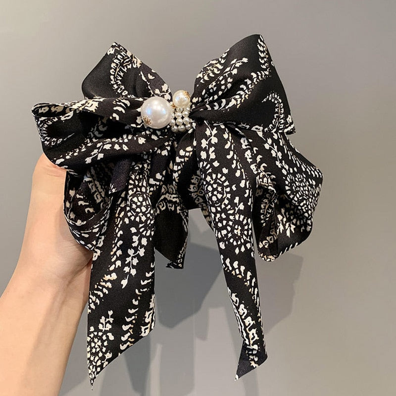 Wild Big Large Fashion Women Girls Hair Band Trendy Hairpin Casual Hair Clip Cute Ribbon Bow Ladies accessories Big Bow Barrette