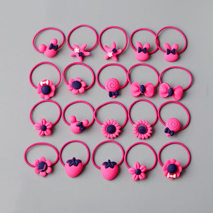 10/20 root children's Hair ring Headwear hair Korean version the cartoon headwear girl rubber band sweet cute Hair accessories