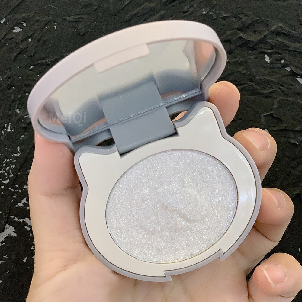 Cute Pets Diamond Highlighter Powder Glitter Palette Makeup Glow Facial Brighten Skin Shiny Makeup Highlight Face Illuminator