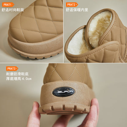 Fleece high-top snow boots women's popular winter new student ins Korean version of thermal casual shoes cotton shoes MX7807